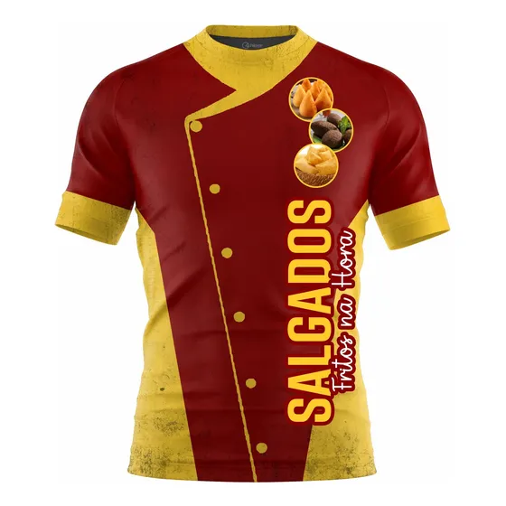 Uniforme Camiseta Salgados Fritos Pronta Entrega Top