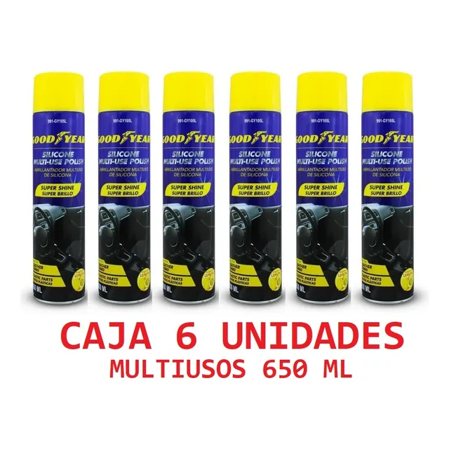Silicon Super Brillo Multiusos Caja 6 Und. Goodyear 650ml
