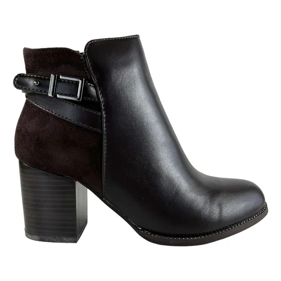 Botin Via Uno Mujer Con Taco Microfibra Pu 12083406