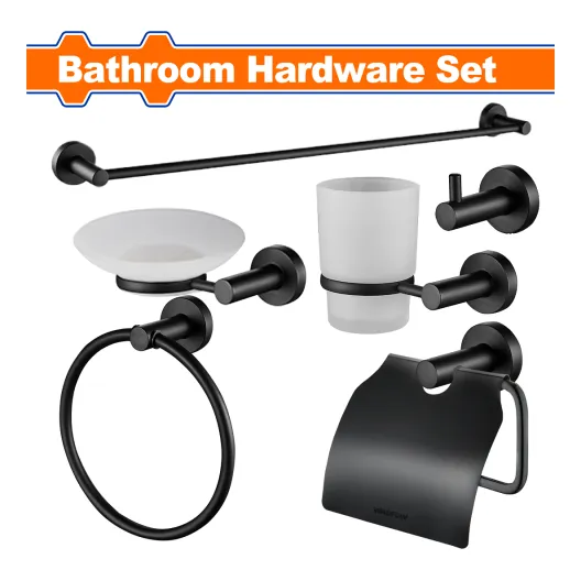 Set De Accesorios De Baño Color Negro Wadfow