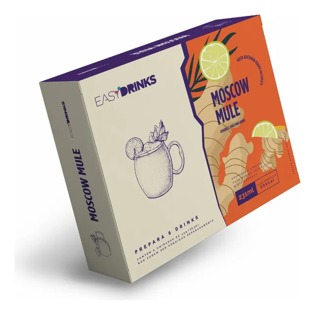 Preparo Liquido Base Drink Moscow Mule Easy Drinks 6 Saches 