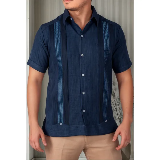 Guayabera Yucateca Hombre Bordada Mod Seyé