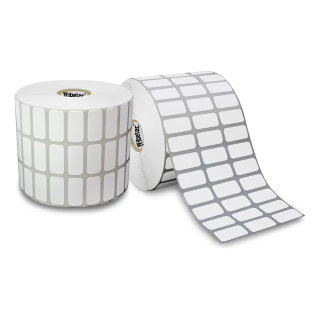 25 Rollos Etiqueta 27x13 Mm Term. 12,000 Pz Cu Color Blanco