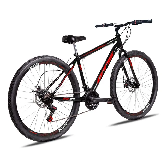 Bicicleta Mountain Bike Gts Feel Iron 21 Marchas Aro 29 Tamanho Do Quadro 17 Pretoazul