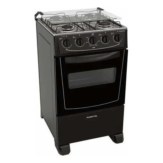 Cocina Punktal Pk-268bk A Super  Gas Negra Kirkor