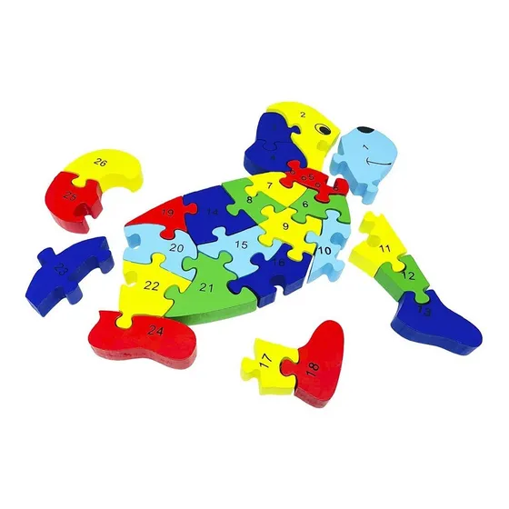 Quebra Cabeça Infantil Cachorro 3d Mdf 26pçs- Vmp