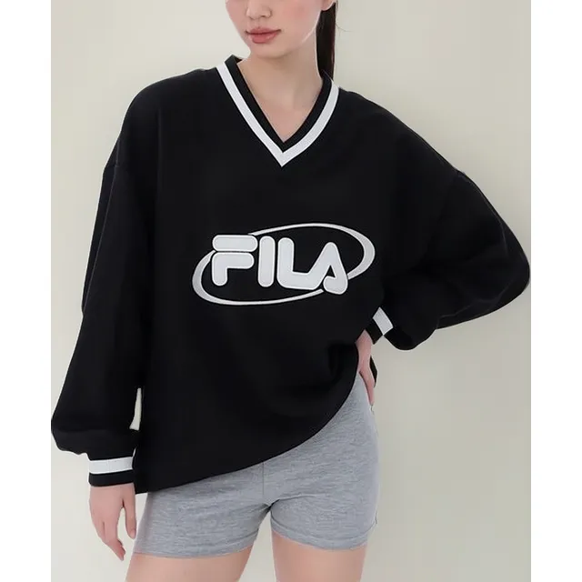 Fila Mujer Buzo Fit V-neck Pullover Oversize
