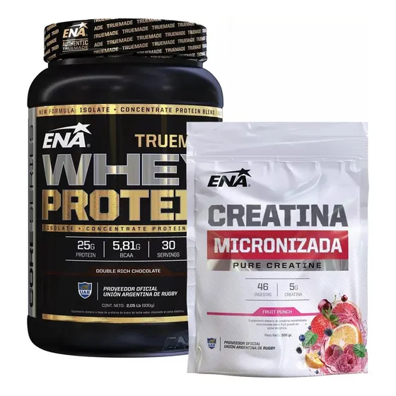 True Made Whey Protein 2lbs + Creatina Micronizada 300g Ena 