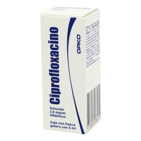 Ciprofloxacino 3.0 Mg /ml Solución Oftálmico Gotero De 5 Ml