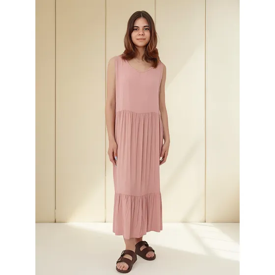 Vestido Nano Largo Lino Liso Camilo #0922
