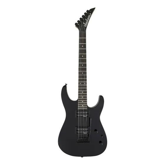 Guitarra elétrica Jackson JS Series JS11 dinky de choupo gloss black brilhante com diapasão de amaranto
