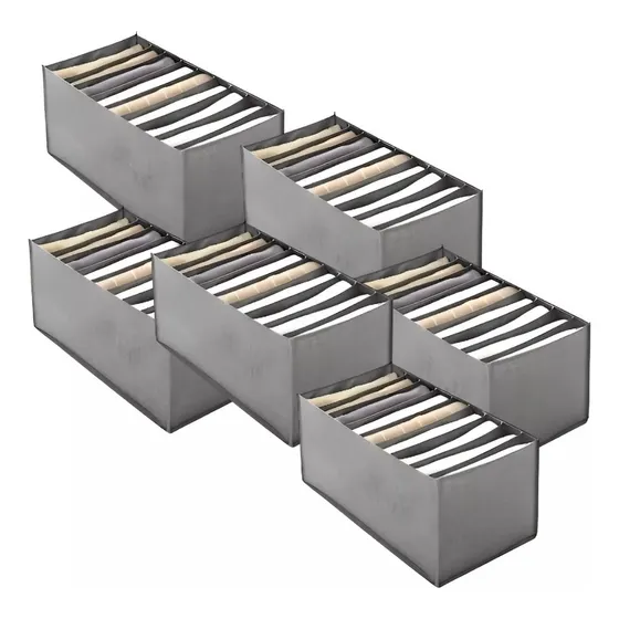 6 Organizador De Pantalones Caja Organizadora Closet Ropa