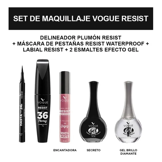 Set De Maquillaje 5 Piezas Resist Vogue