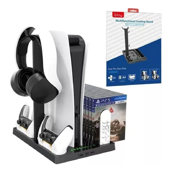 Base Refrigerante Para Playstation 5 Y Carga Control