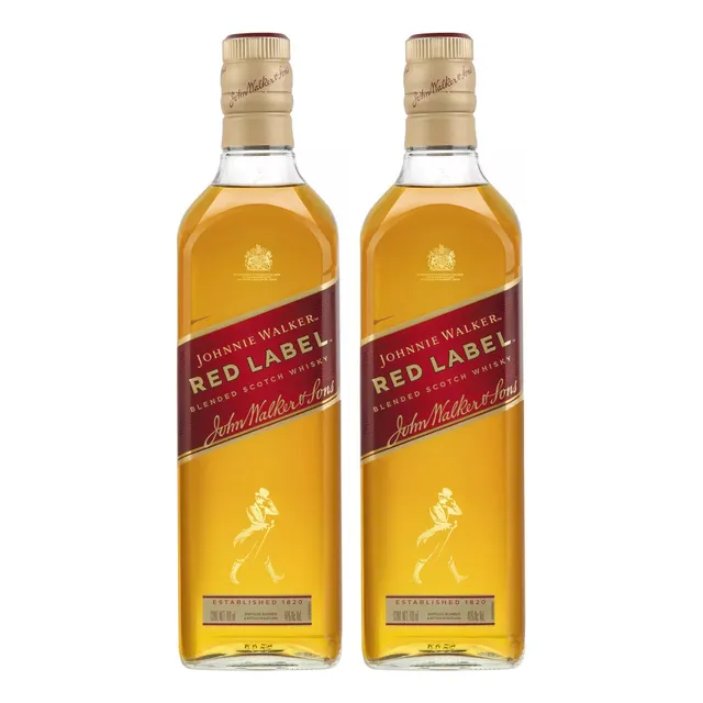Johnnie Walker Red Label Whisky 750 Ml 2 Pack 2 Piezas