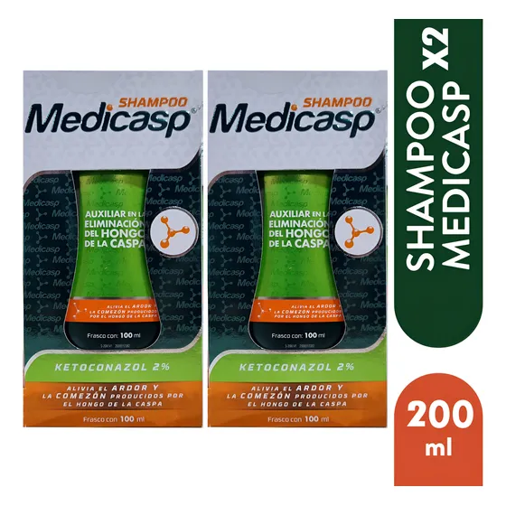 Champu Anticaspa Medicasp 2% 100ml Original Pack 2 Unidades
