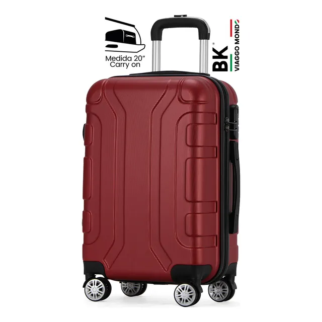 Maleta De Viaje Rígida Carry On De Mano Cabina Modelo Fuego 20 Pulgadas 10 Kg Con Candado Seguridad Viaggo Mondo