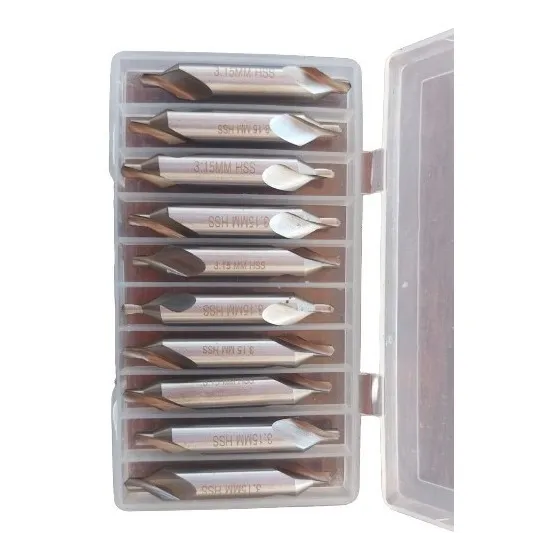 Broca Mecha De Centro Hss 2x6mm / 3.15x8mm / 4x10mm 6.30x12