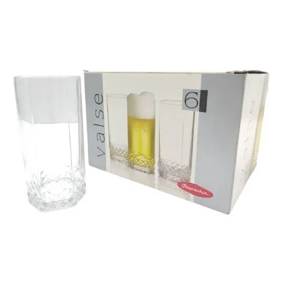 6 Vasos Vidrio Largo Pasabahce Yn 5443 Xavi