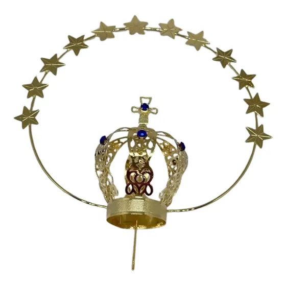 Coroa Para Nossa Senhora Aparecida De 24cm Nº 4 Resplendor