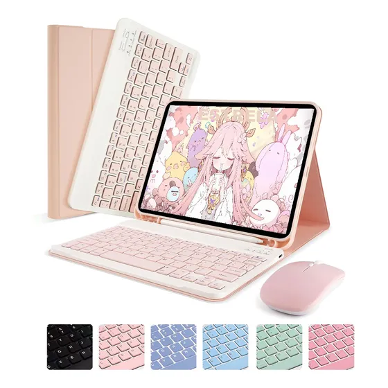 Capa Flip Com Teclado Bluetooth Para Samsung Tab S6 Lite