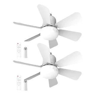 Ventilador De Teto Com Luz Moderno E26 3 Modos 2 Unidades 3m 110v -