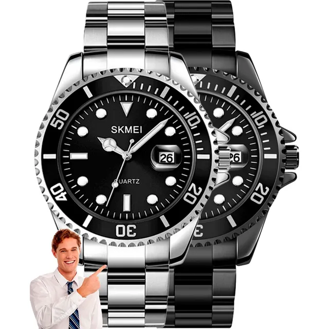 Reloj Skmei Cuarzo Elegante Fecha Acero Inoxidable Moda Rolx