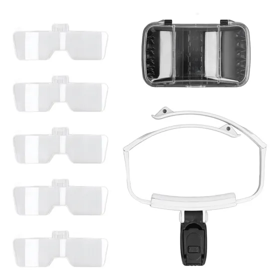 Lupa De Cabeza Recargable Plegable Manos Libres Diadema Led