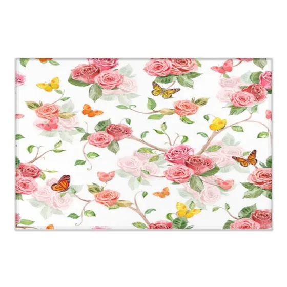 Alfombra Juego Para Mascota 72 X 48  Textura Costura Rosa Pa