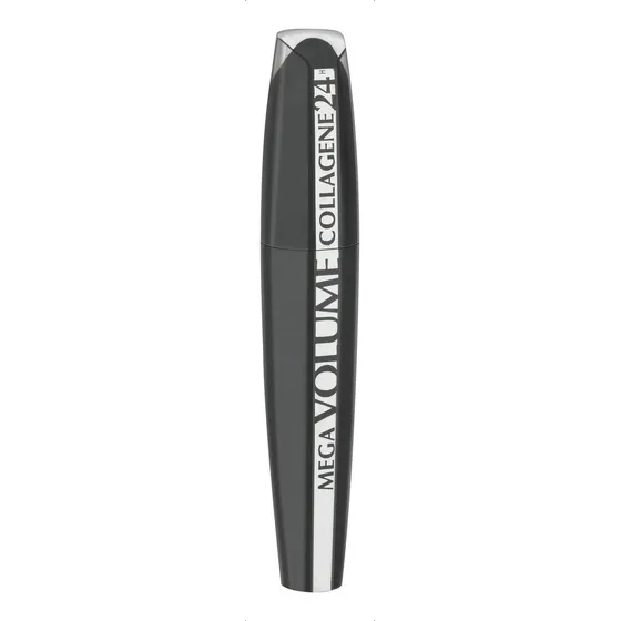 Máscara De Pestañas L'Oréal Paris Mega Volume Collagene 24hs Black 6 mL De Larga Duración