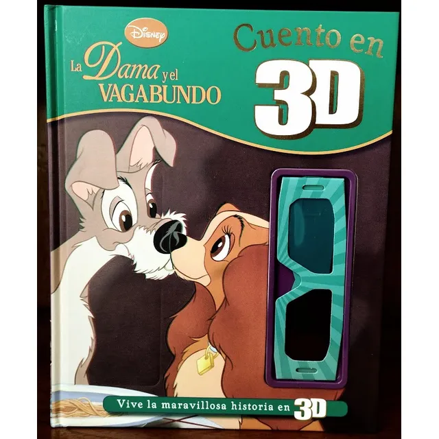 Disney La Dama El Vagabundo Cuento Infantil Lentes 3d Nuevo