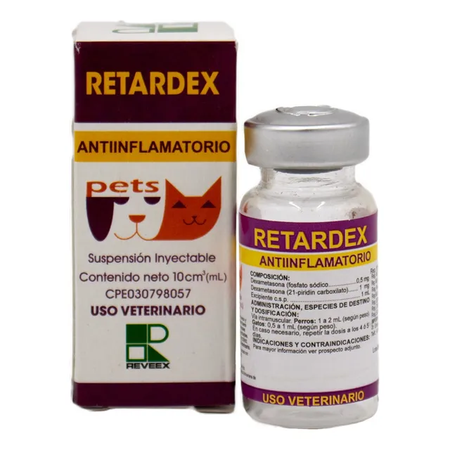 Reveex Retardex 10ml Dexametasona Inyectable Perros Y Gatos