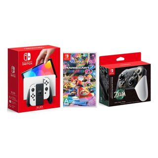 Nintendo Switch Oled 64gb+procontroller Zelda Y Mario Kart 8 Nintendo Switch Oled 64gb+procontroller Zelda Y Mario Kart 8