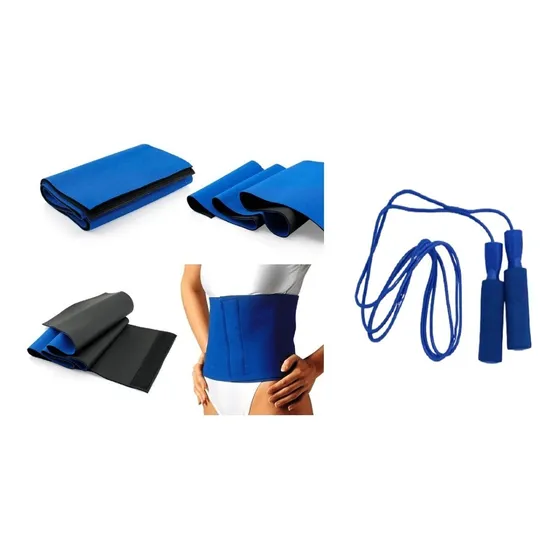 Faja Azul Cómoda Adelgazante + Lazo Para Saltar