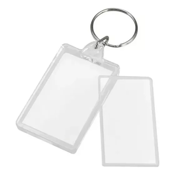 20 Piezas Llaveros De Acrilico Transparente De 5.2*3.4 Cm