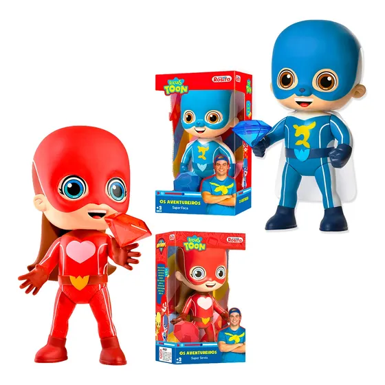 Kit Combo Boneco Aventureiro Super Foca E Gi Sereia Original
