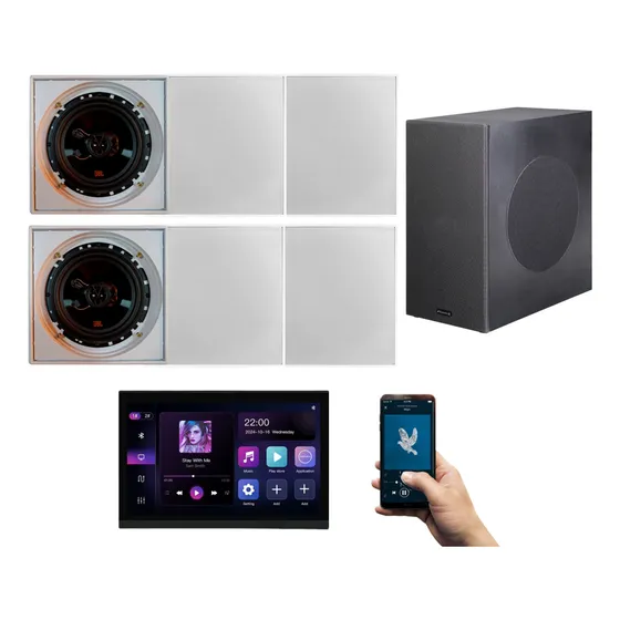 Kit Som Ambiente Jbl Teto Amplificador 7 Android Wifi Blueto