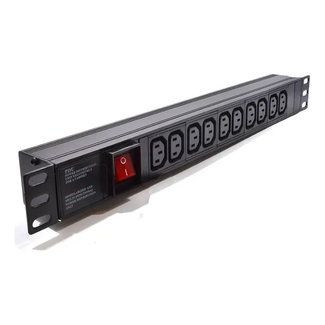 Pdu 10 Tomas Iec C13 Hembra Con Llave 3m Con Ficha Schuko