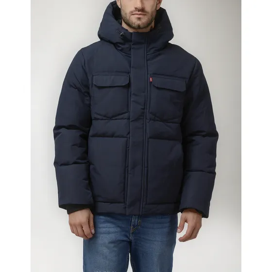 Casaca Hombre Puffer Trucker Pockets Azul Levis 59491-0493