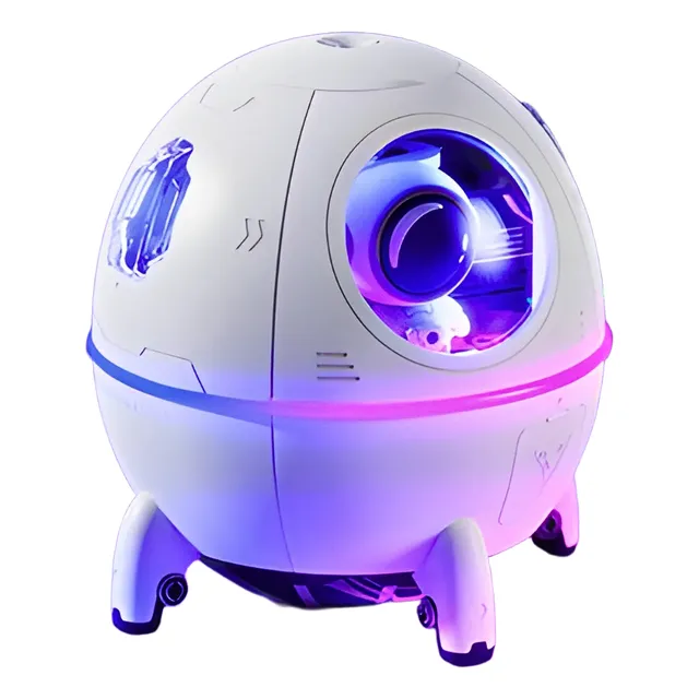 Mini De Umidificador Em Astronauta Led E Trabalho Silencioso