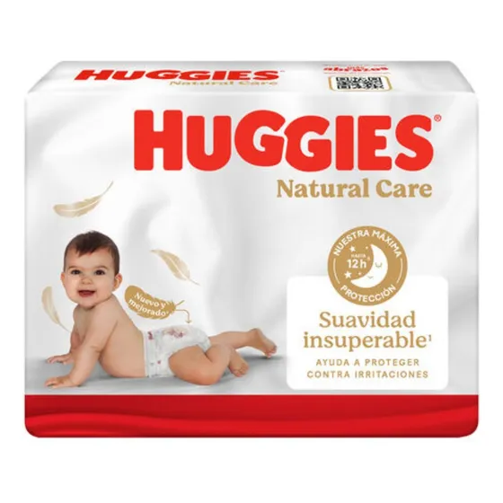 Pañal Huggies Natural Care Xtracare Talla M 60 Und