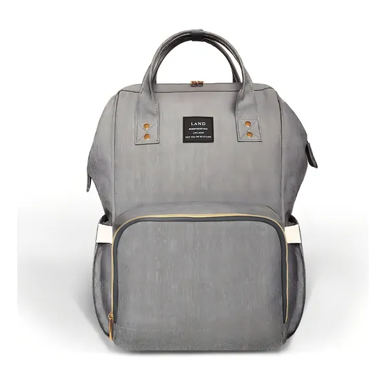 The Land mochila maternidade bebê térmica multifuncional resistente cor cinza