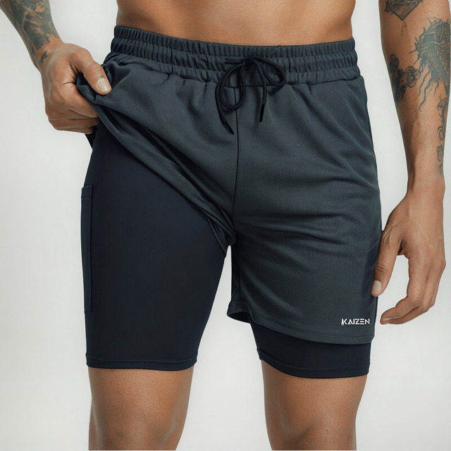 Bermuda 2 Em 1 Short Duplo Com 2 Bolso Laterais E 1 Interno Bermuda 2 Em 1 Short Duplo Com 2 Bolso Laterais E 1 Interno