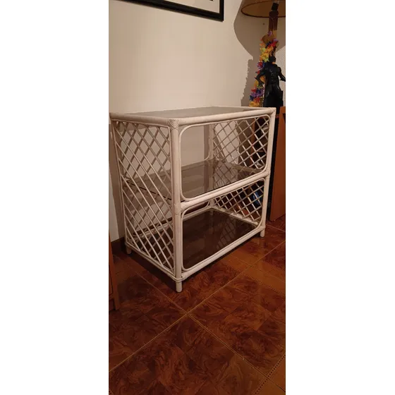 Mueble Estantería Tv O Equipo Sonido De Rattan O Mimbre