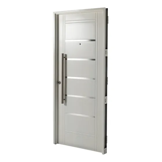 Puerta De Chapa Inyectada Doble 80x2 Apliques Y Barral 75cm