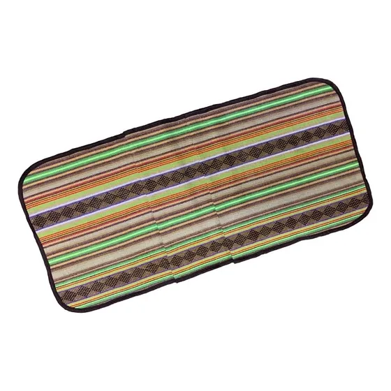 Tapete Artesanal: Yoga, Pilates O Colocar Al Lado De La Cama Color Madera-fluorescente