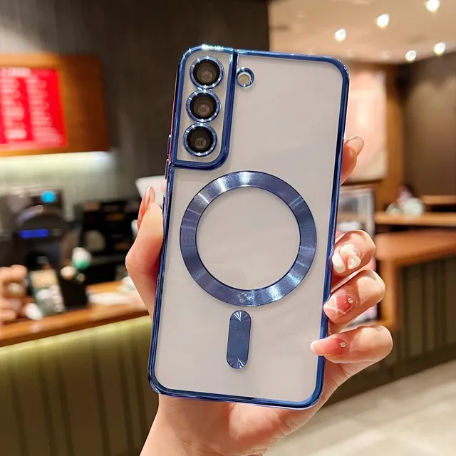 Carcasa Case Estuche Funda Forro Para Samsung Magnético | S25 | S24 | S23 | S22 | S21 | Plus | Ultra | Fe | Magsafe + Protector Cámaras Incluido