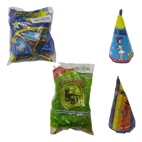 Broma Sustos Pila Volcancito Pica Piedra Colores X 5und