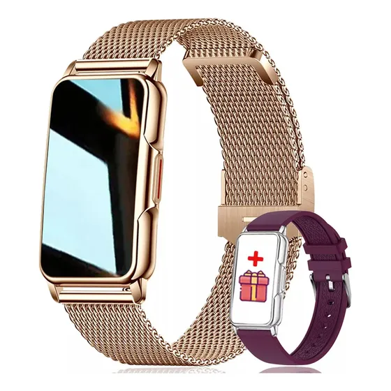 Reloj Inteligente A Prueba De Agua Para Mujer Smartwatch Señora Sports Deportivo 1.47'' Pantalla Compatible con Android/iOS Notificaciones IP67 Resistente al agua Correa Dorado