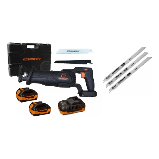 Sierra Sable Inalambrica Lüsqtoff Carne Hueso Bat 4ah+ Hojas